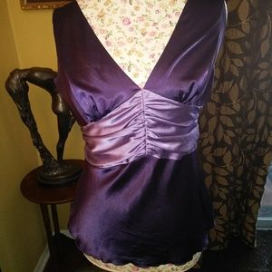 Bisou Bisou beautiful purple blouse.